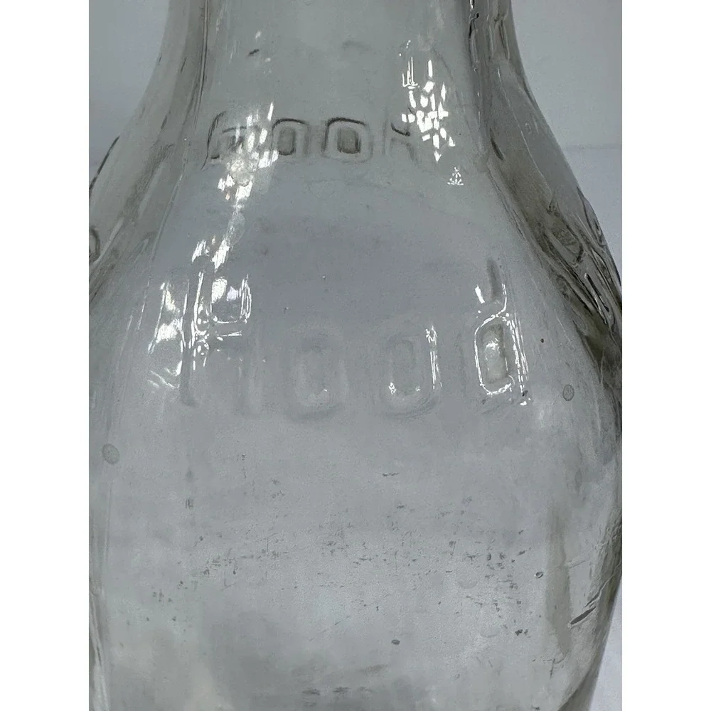 Vintage 4 Glass Milk Bottles 6 Slot Metal Carrier Crate Wire Basket Bottle 1 Lid